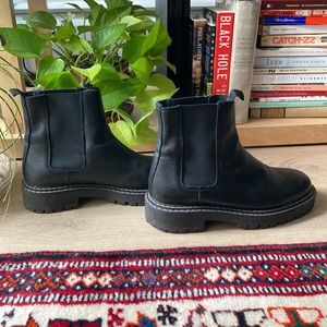 L’Intervalle Black Leather Lug Boots